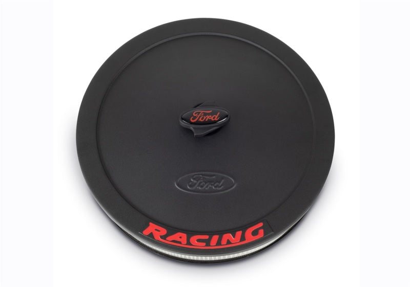 Ford Racing Air Cleaner Kit - Black Crinkle Finish w/ Red Emblem Ford Racing Air Filters - Universal Fit  AXOPROS