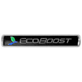 Ford Racing Black/Silver EcoBoost Emblem 3-1/2in x 9/16in - Set of 2 Ford Racing Other Body Components  AXOPROS