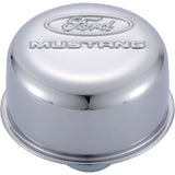 Ford Racing Chrome Breather Cap w/ Ford Mustang Logo Ford Racing Engine Breather Filters  AXOPROS