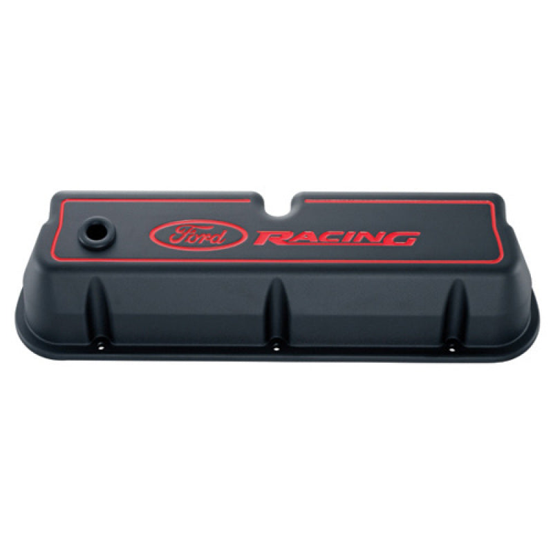 Ford Racing Logo Die-Cast Black Valve Covers Ford Racing Valve Covers  AXOPROS