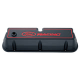 Ford Racing Logo Die-Cast Black Valve Covers Ford Racing Valve Covers  AXOPROS