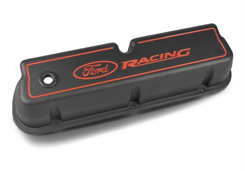 Ford Racing Logo Die-Cast Black Valve Covers Ford Racing Valve Covers  AXOPROS