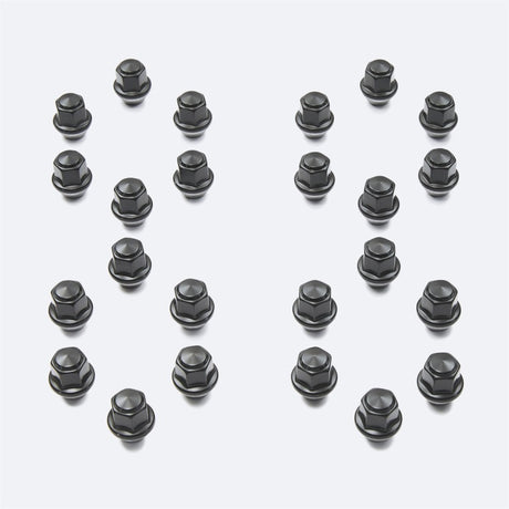 Ford Racing M14 x 1.5 Black Lug Nut - Set of 24 Ford Racing Lug Nuts  AXOPROS