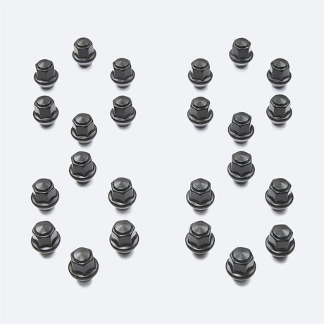Ford Racing M14 x 1.5 Black Lug Nut - Set of 24 Ford Racing Lug Nuts  AXOPROS