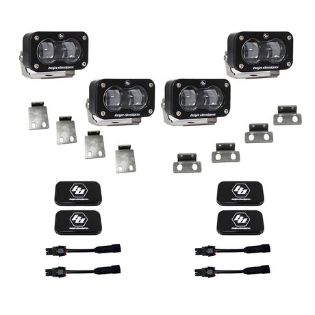 Ford Raptor S2 SAE Dual Fog Pocket Kit Baja Designs Fog Light Kit  AXOPROS