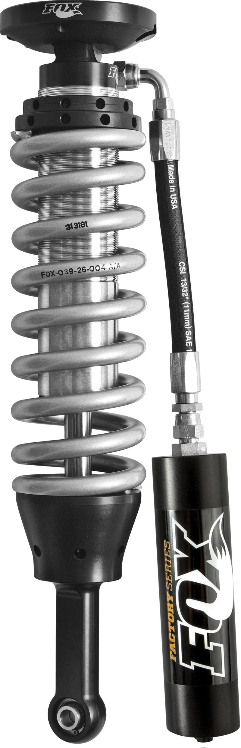 Fox 07+ Tundra 2.5 Factory Series 6.01in. Remote Reservoir Coilover Shock Set - Black/Zinc FOX Coilovers  AXOPROS