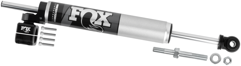 Fox 2007+ Jeep JK 8.2in 2.0 Tie Rod Clamp Steering Stabilizer FOX Hardware - Singles  AXOPROS