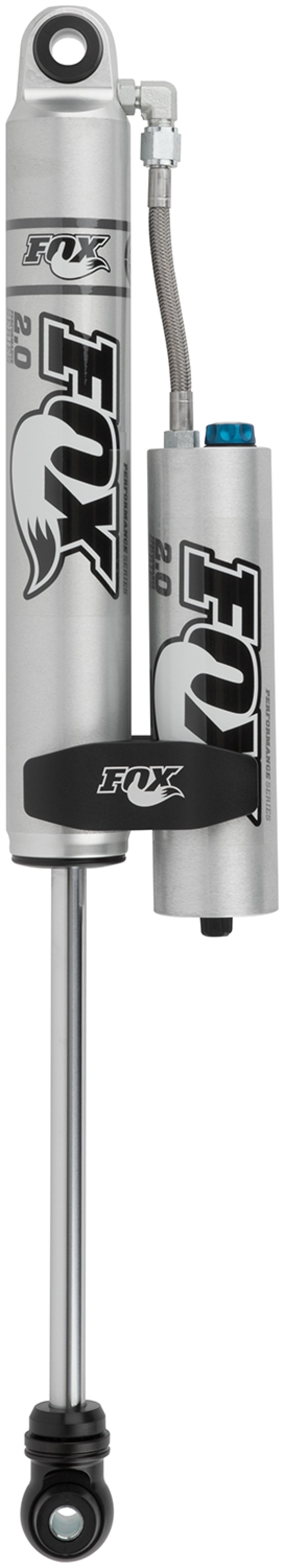 Fox 2.0 Factory Series 8.1in. Smooth Body R/R Shock w/CD Adj. (Alum) Std Travel / Eyelet Ends - Blk FOX Shocks and Struts  AXOPROS