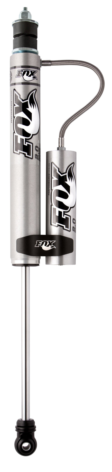 Fox 2.0 Performance Series 12.1in. Smooth Body Remote Res. Shock w/Stem Mount / Std Travel - Black FOX Shocks and Struts  AXOPROS