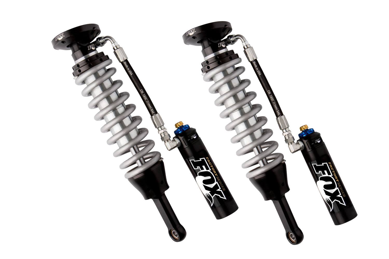 FOX 2.5 Coil-Over Shocks W/ DSC Reservoir Adjuster - 0-2 Inch Lift - Factory Series - Chevy Silverado And GMC Sierra 1500 (07-18) BDS Suspension Suspension Shock Absorber Kit  AXOPROS