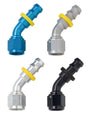 Fragola -10AN Push-Lite End 45 Degree - Black Fragola Fittings  AXOPROS