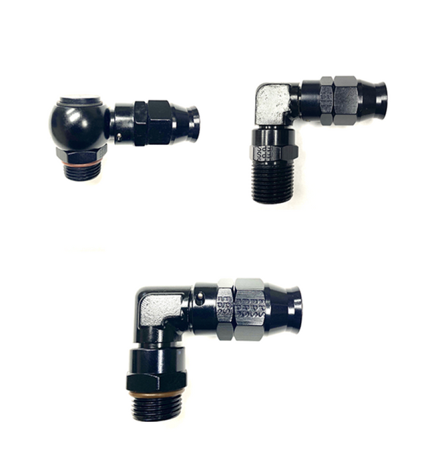 Fragola -4AN Real Street x 90 Degree Forged Hose End Black For PTFE Hose Fragola Fittings  AXOPROS