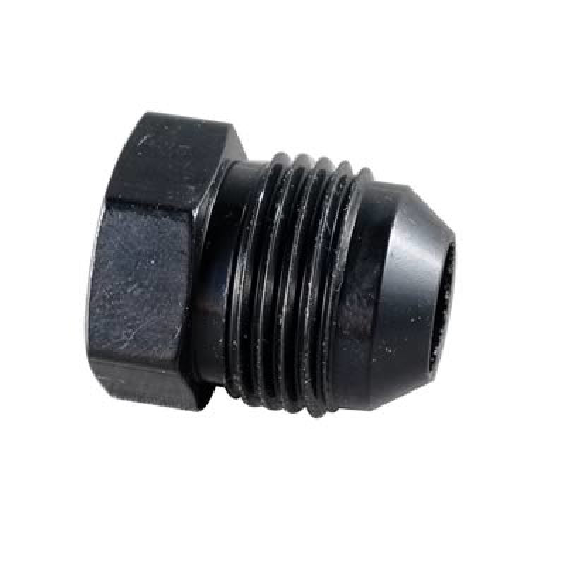 Fragola -6AN Aluminum Flare Plug - Black Fragola Aluminum Tubing  AXOPROS
