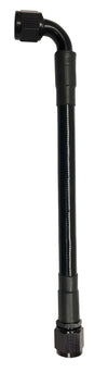 Fragola -6AN Ext Black PTFE Hose Assembly Straight x 90 Degree 20in Fragola Hoses  AXOPROS