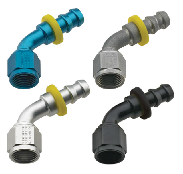 Fragola -6AN Push-Lite End 60 Degree - Black Fragola Fittings  AXOPROS