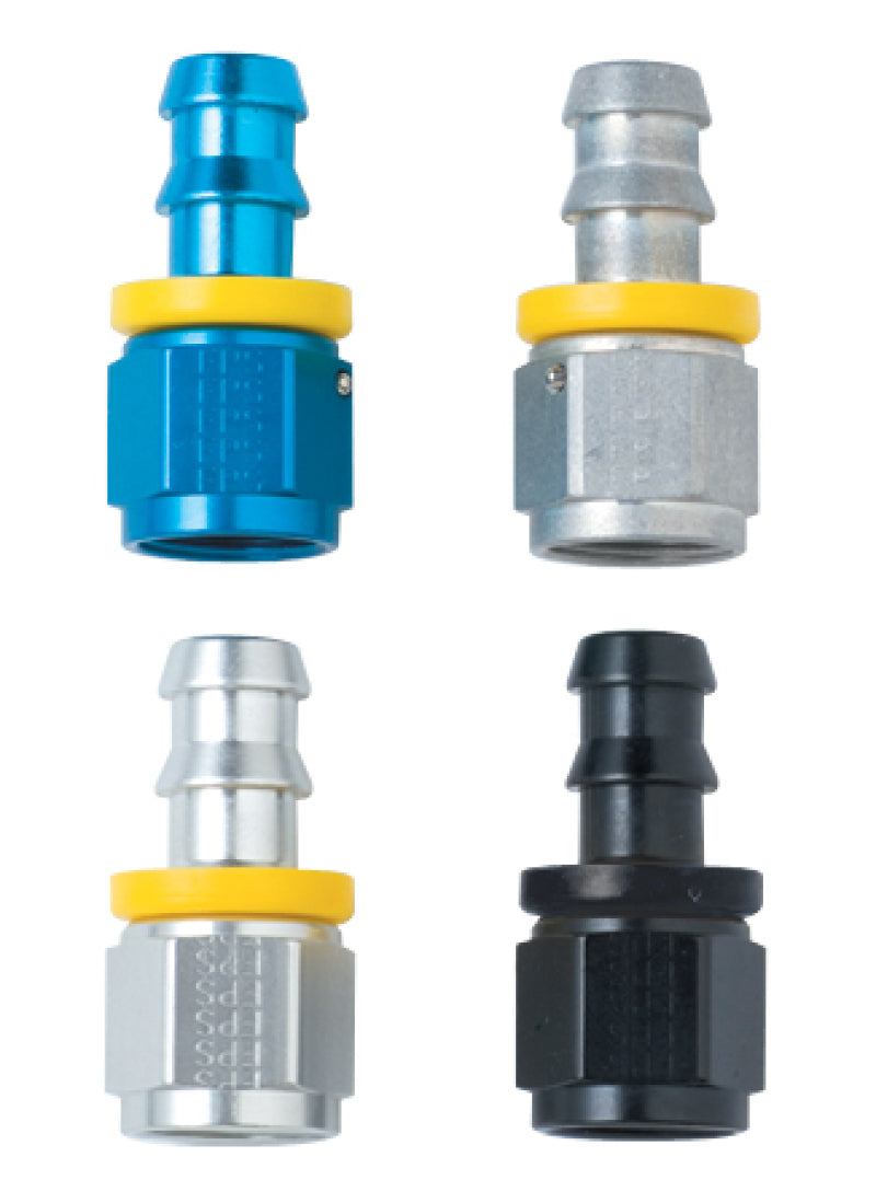 Fragola -6AN Push-Lite End Straight - Black Fragola Fittings  AXOPROS