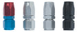 Fragola -6AN Straight Power Flow Hose End - Black Fragola Fittings  AXOPROS