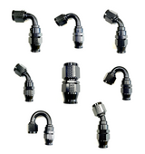 Fragola -8AN Real Street x 180 Degree Hose End Black For PTFE Hose Fragola Fittings  AXOPROS