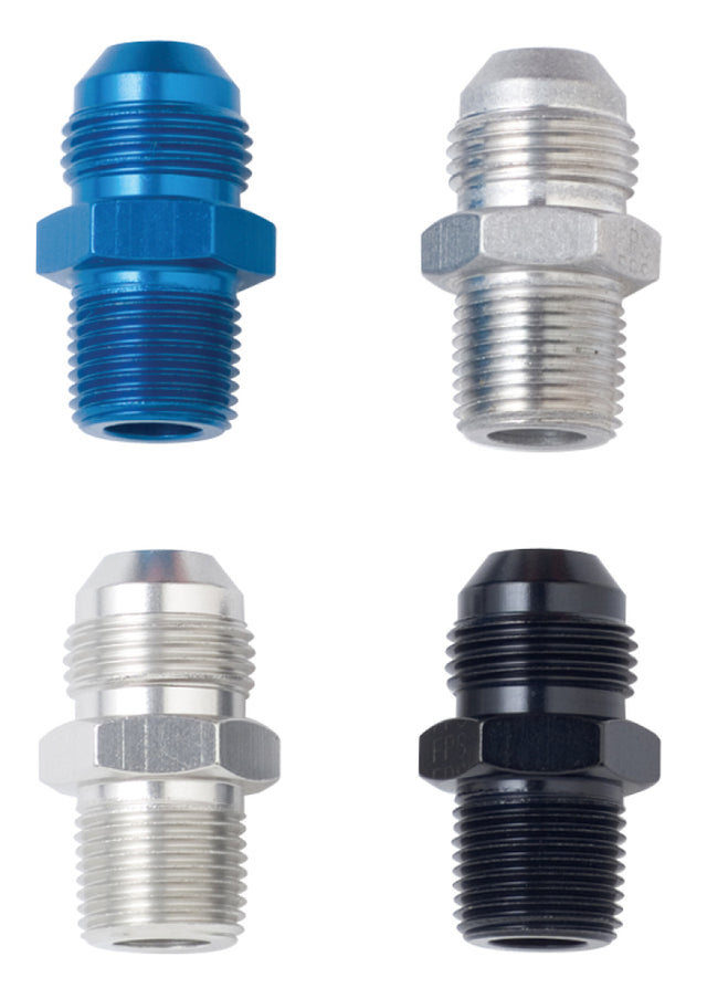 Fragola -8AN x 1/2 NPT Straight Adapter - Black Fragola Fittings  AXOPROS