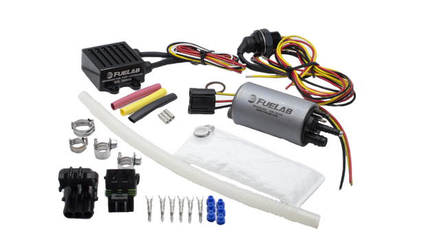 Fuelab 253 In-Tank Brushless Fuel Pump Kit w/9mm Barb & 6mm Siphon/72002/74101/Pre-Filter - 500 LPH Fuelab Fuel Pumps  AXOPROS