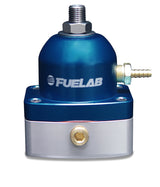 Fuelab 535 EFI Adjustable Mini FPR 25-90 PSI (2) -6AN In (1) -6AN Return - Blue Fuelab Fuel Pressure Regulators  AXOPROS