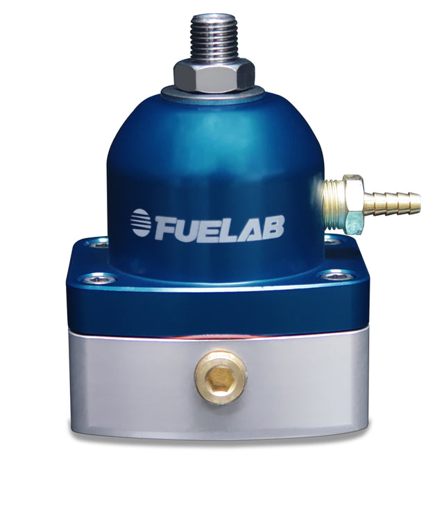 Fuelab 535 EFI Adjustable Mini FPR 25-90 PSI (2) -6AN In (1) -6AN Return - Blue Fuelab Fuel Pressure Regulators  AXOPROS