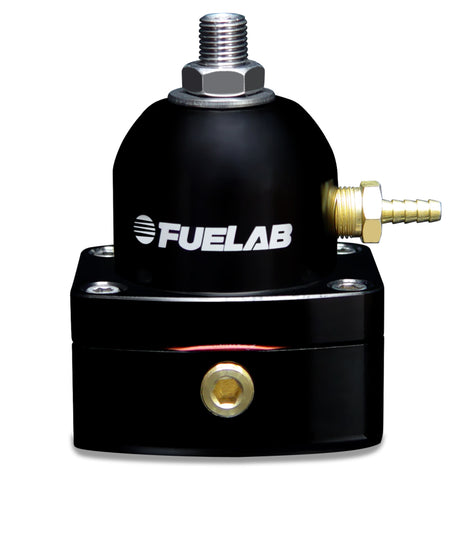 Fuelab 545 EFI Adjustable Mini FPR In-Line 25-90 PSI (1) -6AN In (1) -6AN Return - Black Fuelab Fuel Pressure Regulators  AXOPROS