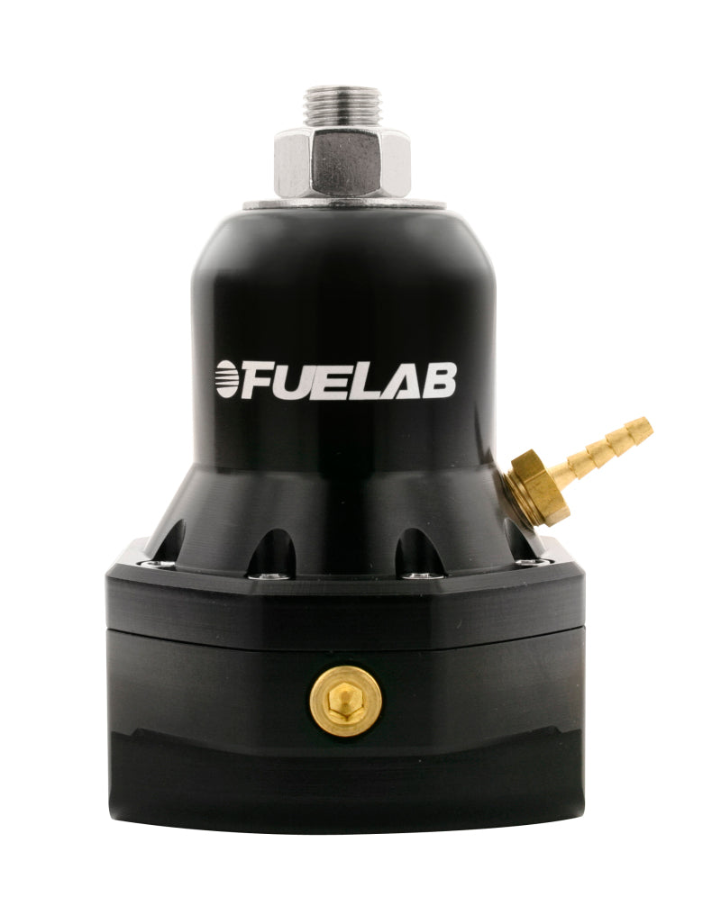 Fuelab 565 EFI Adjustable FPR 40-80 PSI (2) -10AN In (1) -10AN Return Max Flow Bypass - Black Fuelab Fuel Pressure Regulators  AXOPROS