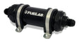 Fuelab 828 In-Line Fuel Filter Long -6AN In/Out 10 Micron Fabric - Black Fuelab Fuel Filters  AXOPROS