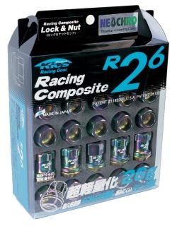 Project Kics Project Kics 12X1.50 Black R26 Lug Nuts - 16+4 Lug Nuts aftermarket performance part