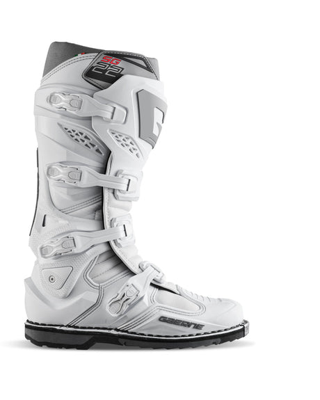 Gaerne SG22 Boot White Size - 10.5 Gaerne Motorcycle Boots  AXOPROS