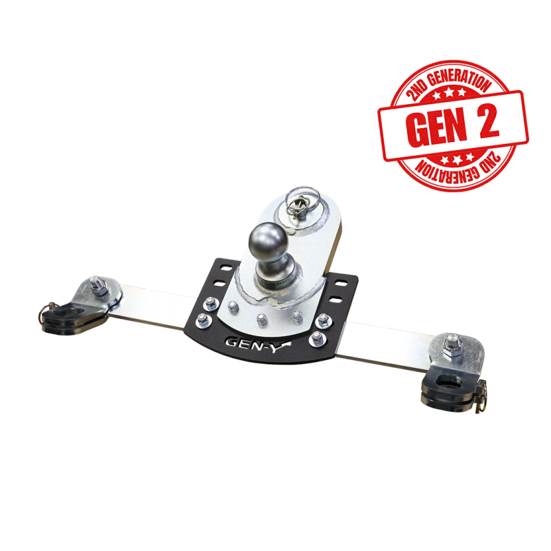 Gen-Y 20-24 GM Short/Long Bed GoosePuck II 5in Offset Ball Puck Mount 25K TW w/Safety Chain Anchors GEN-Y Hitch Hitch Ball Mounts  AXOPROS