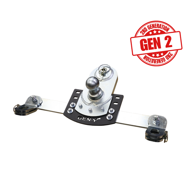 Gen-Y 20-24 GM Short/Long Bed GoosePuck II 5in Offset Ball Puck Mount 25K TW w/Safety Chain Anchors GEN-Y Hitch Hitch Ball Mounts  AXOPROS