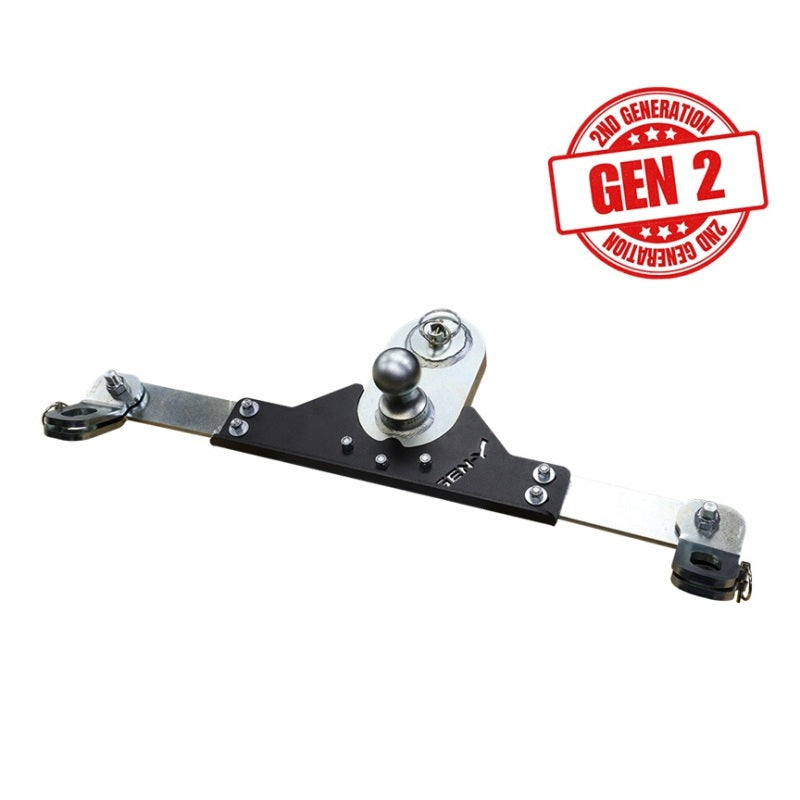 Gen-Y Dodge/RAM GoosePuck II 5in Offset Ball Puck Mount & 25K Towing w/Safety Chain Anchors GEN-Y Hitch Hitch Ball Mounts  AXOPROS