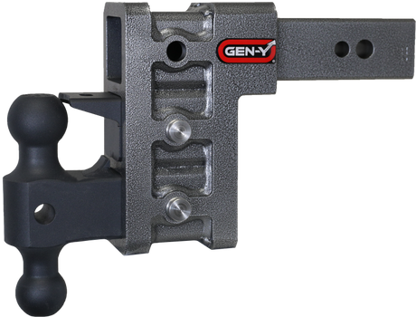 Gen-Y Mega Duty 2.5in Shank 6in Drop 3.5K TW 32K Hitch w/GH-0161 Dual-Ball/Pintle Lock GEN-Y Hitch Hitch Receivers  AXOPROS
