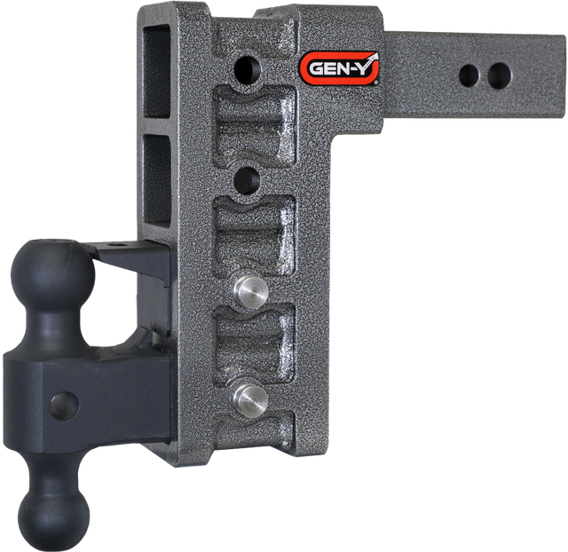 Gen-Y Mega Duty 2.5in Shank 9in Drop 3.5K TW 32K Hitch w/GH-0161 Dual-Ball/Pintle Lock GEN-Y Hitch Hitch Receivers  AXOPROS