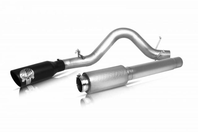 Gibson 04-10 Nissan Titan SE 5.6L 4in Patriot Skull Series Cat-Back Single Exhaust - Stainless Gibson Catback  AXOPROS