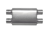 Gibson CFT Superflow Dual/Dual Oval Muffler - 4x9x18in/2.5in Inlet/2.5in Outlet - Stainless Gibson Muffler  AXOPROS