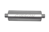 Gibson MWA Superflow Center/Center Round Muffler - 5x10in/3in Inlet/3in Outlet - Stainless Gibson Muffler  AXOPROS