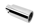 Gibson Rolled Edge Angle-Cut Muffler Quiet Tip - 4in OD/2.25in Inlet/12in Length - Stainless Gibson Tips  AXOPROS