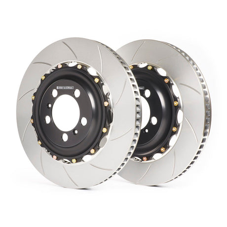 GiroDisc 2013+ Audi S3 (8V) Zinc Plated Slotted Front Rotors GiroDisc Brake Rotors - Slotted  AXOPROS