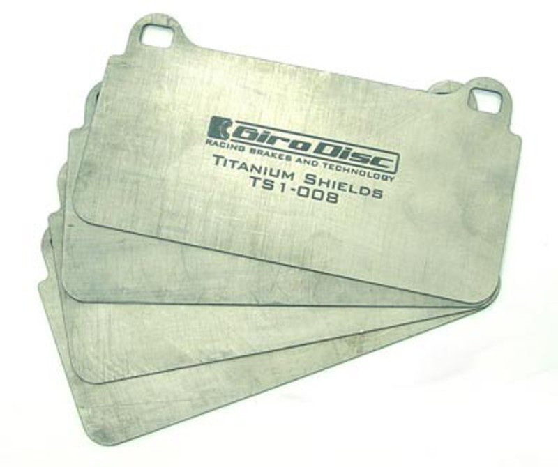GiroDisc 2020 Subaru WRX (w/Brembo Calipers Performance Pkg) Rear Titanium Pad Shields GiroDisc Brake Hardware  AXOPROS