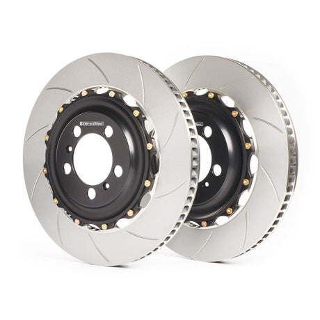 GiroDisc Audi B9 S4/S5/SQ5 Zinc Plated Slotted Front 2-Piece Rotors GiroDisc Brake Rotors - Slotted  AXOPROS