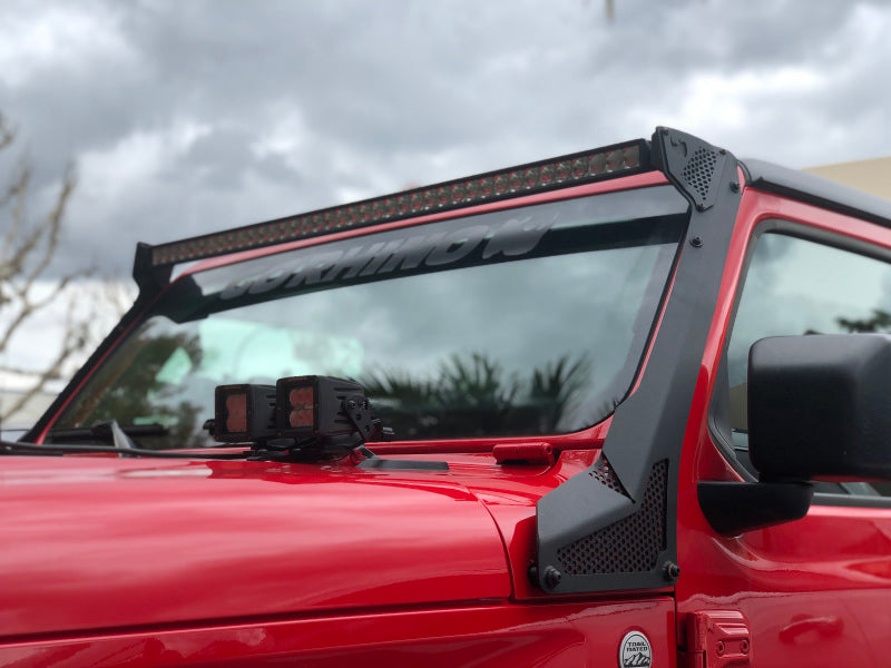 Go Rhino 18-20 Jeep Wrangler JL/JLU/Gladiator JT XE Windshield Light Bar Mount - 50in Single Row Go Rhino Light Mounts  AXOPROS