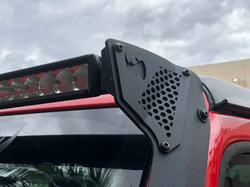 Go Rhino 18-20 Jeep Wrangler JL/JLU/Gladiator JT XE Windshield Light Bar Mount - 50in Single Row Go Rhino Light Mounts  AXOPROS