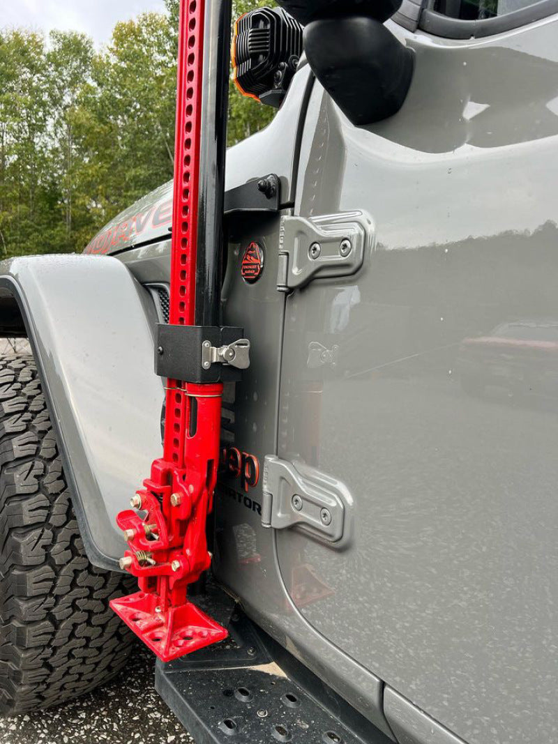 Go Rhino 18-24 Jeep Wrangler JL/JLU/JT Front Fender Jack Mount for Hi-Lift Jack - Tex. Blk Go Rhino Jacks  AXOPROS