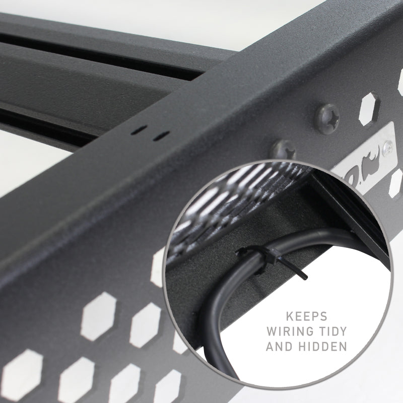 Go Rhino 19-23 Chevrolet/GMC Silverado/Sierra 1500 CC Ceros Low Profile Roof Rack - Tex. Blk Go Rhino Roof Rack  AXOPROS