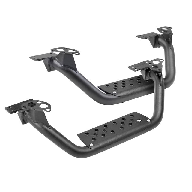 Go Rhino Dominator Extreme D6 SideSteps - Tex Blk - 4in Drop Down Steps (Pair) Go Rhino Side Steps  AXOPROS