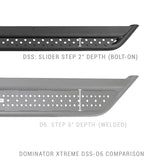 Go Rhino Dominator Extreme DSS Sliders - Tex Blk - 80in Go Rhino Side Steps  AXOPROS
