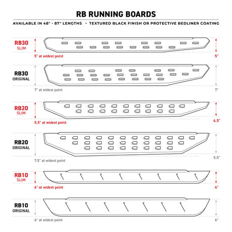 Go Rhino RB10 Running Boards - Tex Black - 4in Drop Down Steps (Pair) Go Rhino Running Boards  AXOPROS